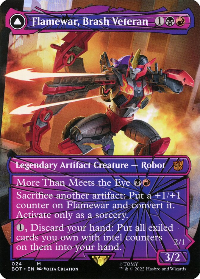 Flamewar, Brash Veteran (Shattered Glass)