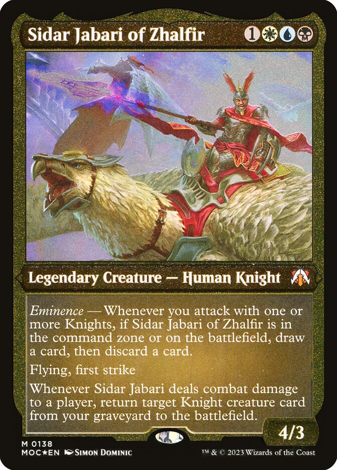 Sidar Jabari of Zhalfir (Display Commander) - Thick Stock