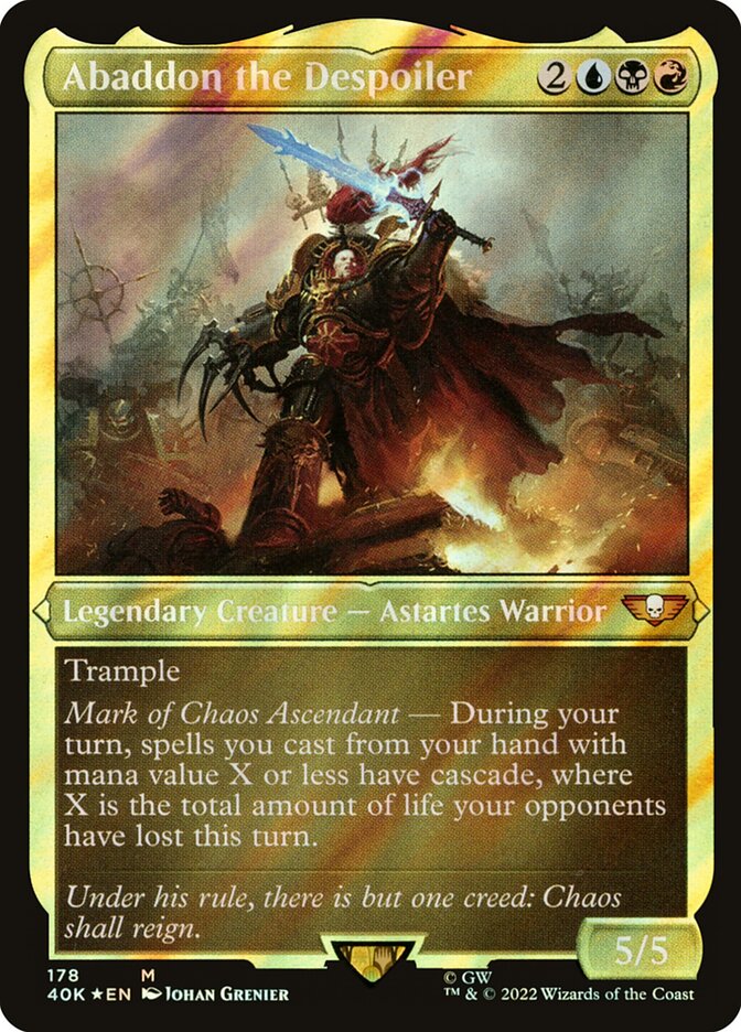 Abaddon the Despoiler (Display Commander) (Surge Foil) - Thick Stock