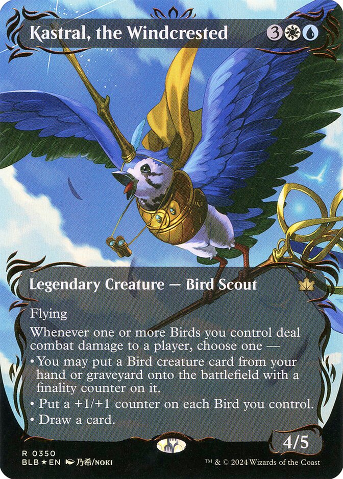 Kastral, the Windcrested (Borderless) (Raised Foil)