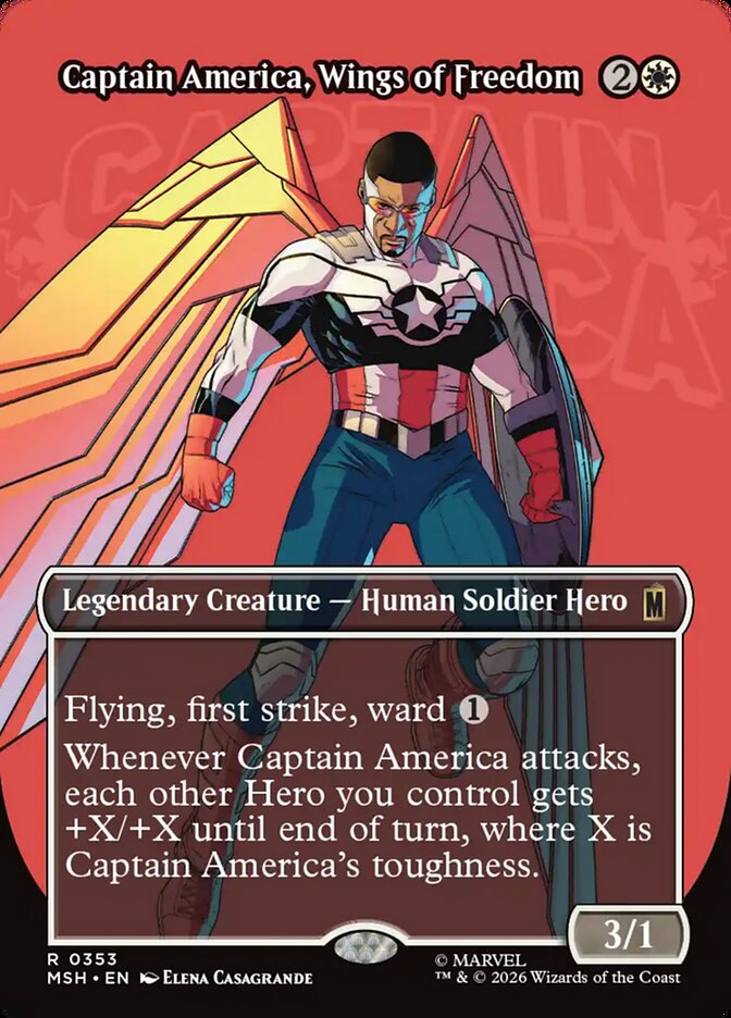 Captain America, Wings of Freedom (Borderless)