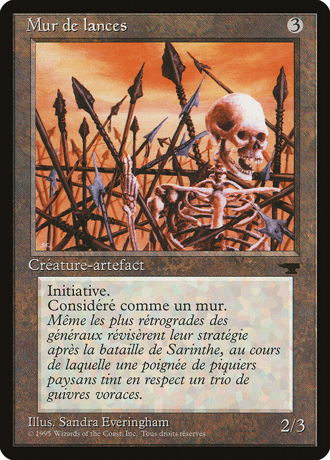 Wall of Spears (French) - "Mur de lances"