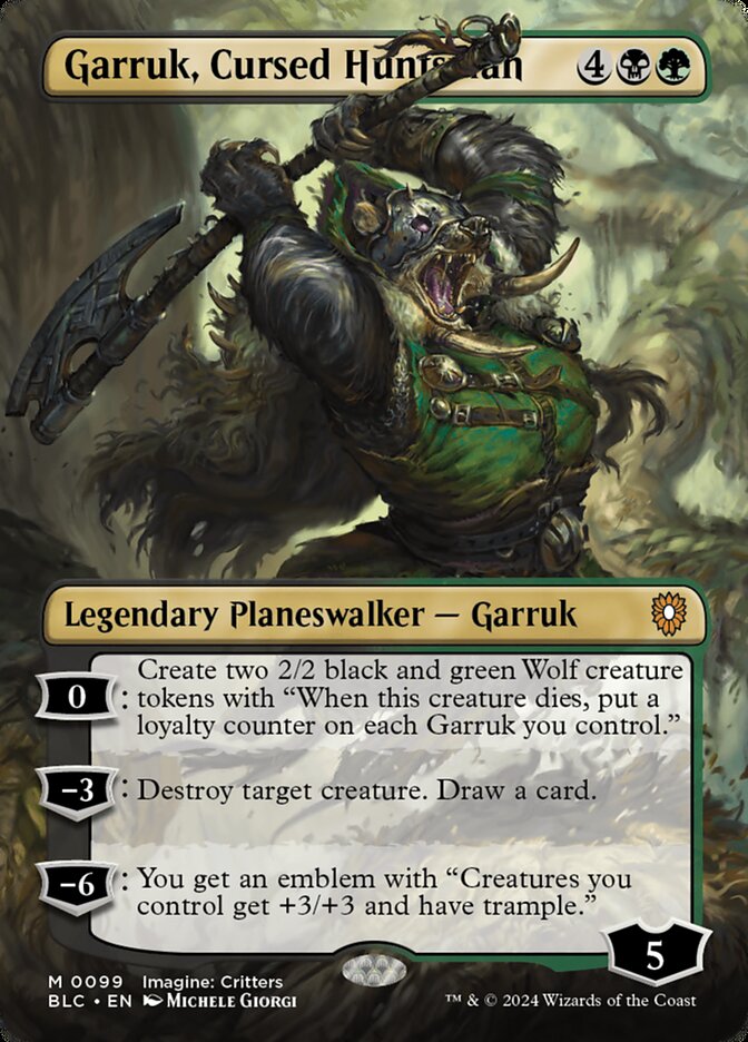 Garruk, Cursed Huntsman (Borderless)