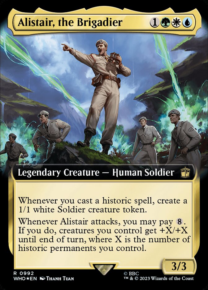 Alistair, the Brigadier (Extended Art) (Surge Foil)