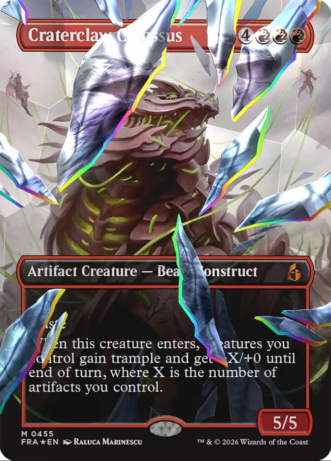 Craterclaw Colossus (Borderless) (Facet Foil)