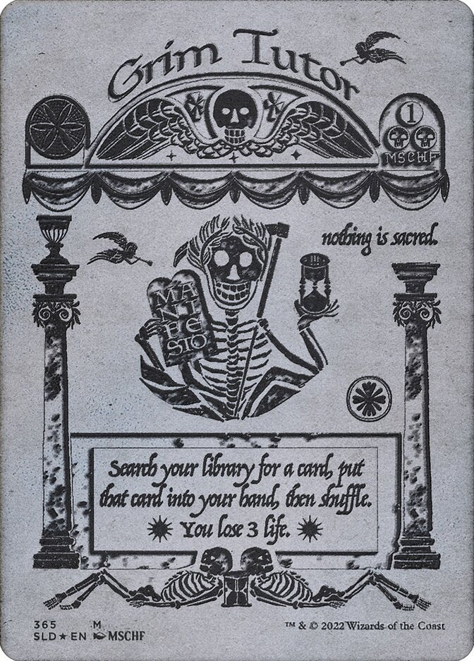 Grim Tutor (Silver Laminate)