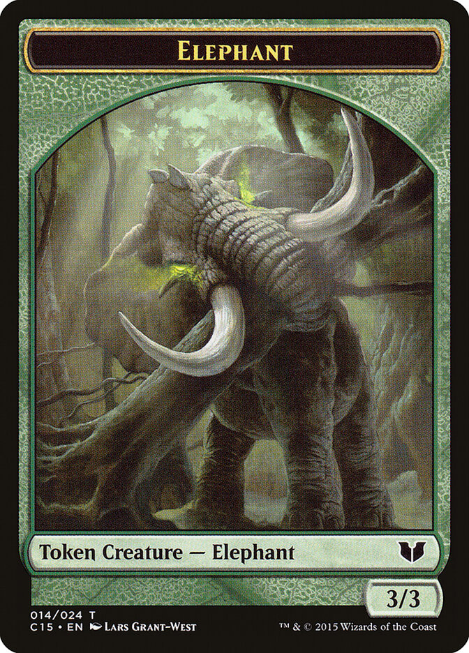 Elephant // Saproling Double-Sided Token
