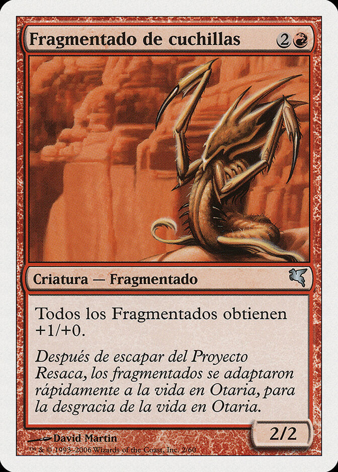 Blade Sliver (Spanish) - "Fragmentado de cuchillas"