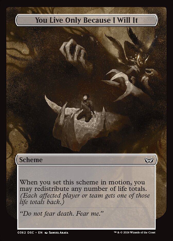 You Live Only Because I Will It (Full Art)