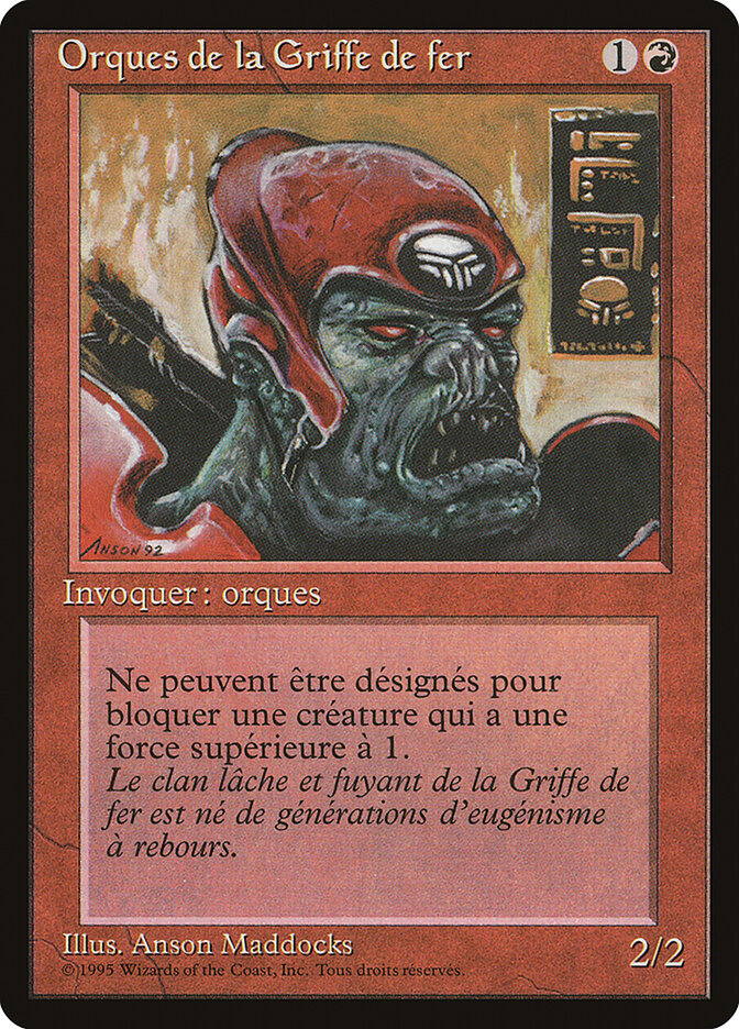 Ironclaw Orcs (French) - "Orques de la Griffe de fer"