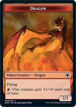 Dragon // Elf Warrior Double-Sided Token
