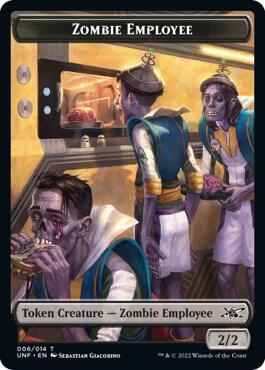 Zombie Employee // Treasure (013) Double-sided Token
