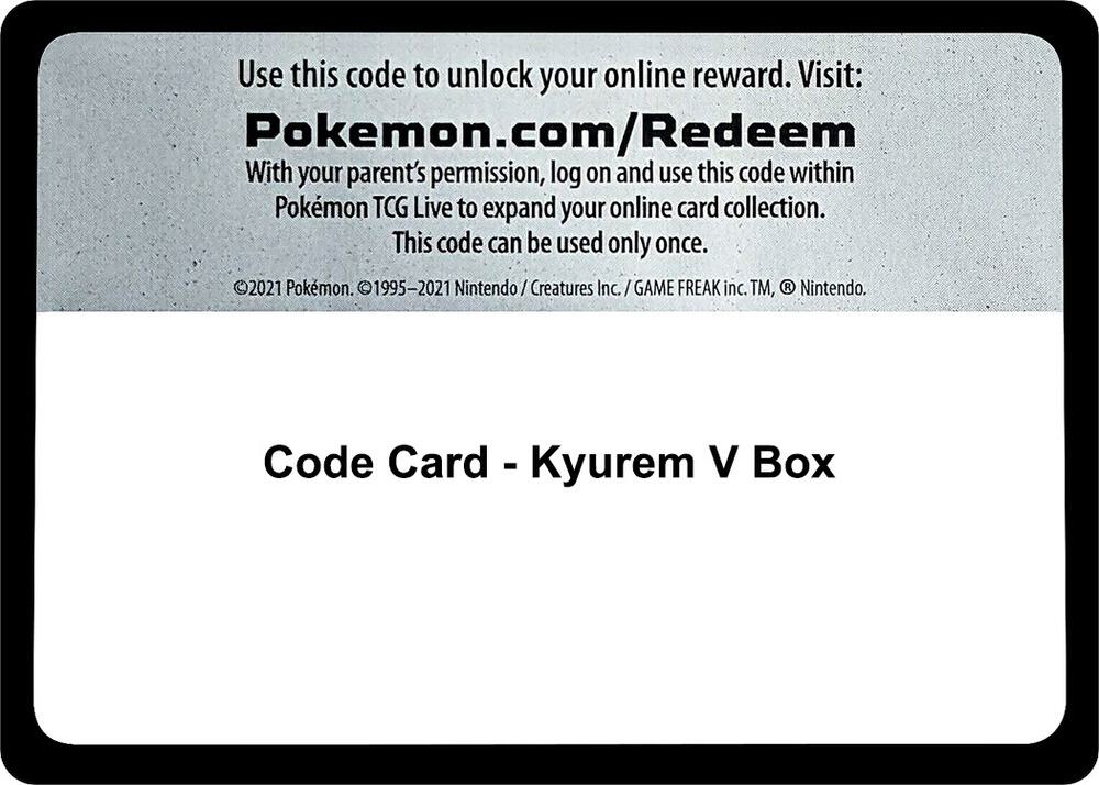 Code Card - Kyurem V Box