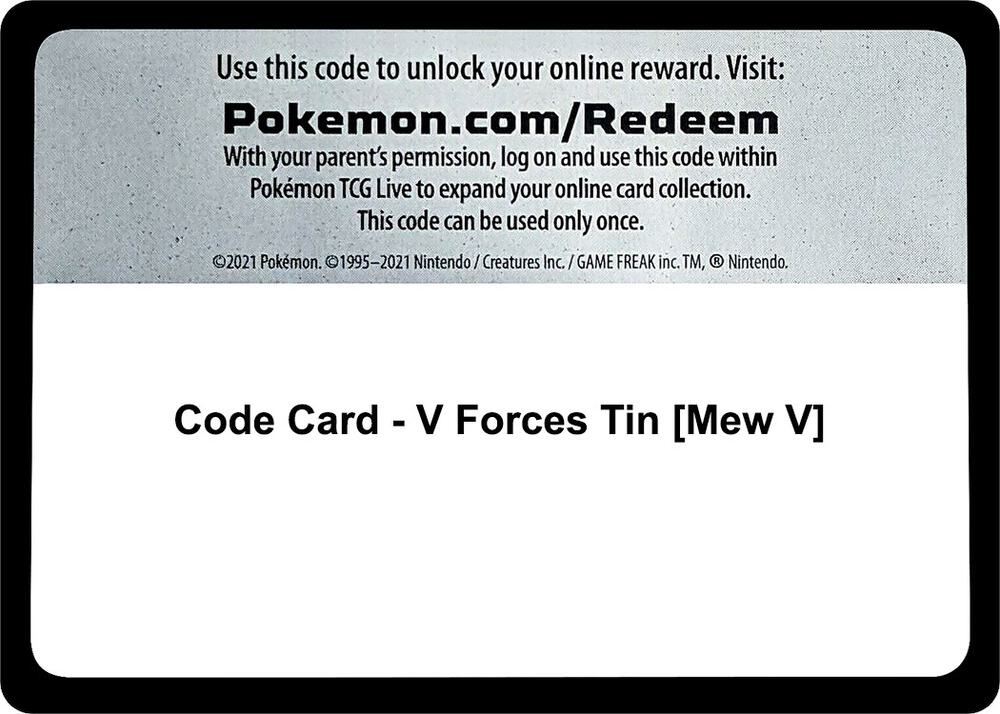 Code Card - V Forces Tin [Mew V]