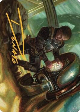 Urza, Powerstone Prodigy Art Card (Gold-Stamped Signature)