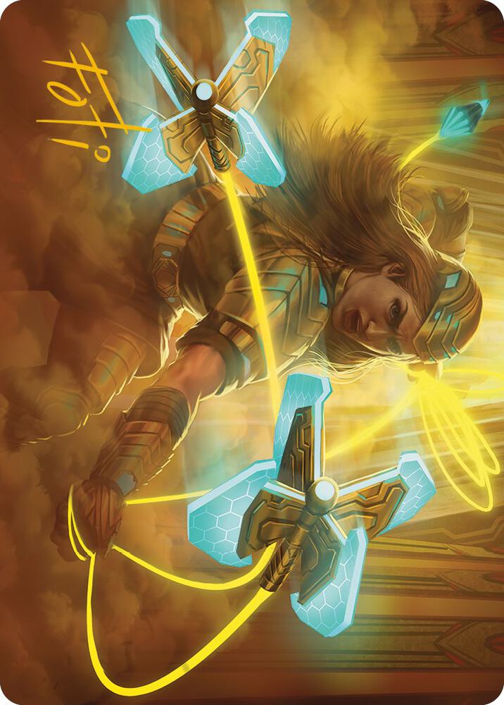 Bladehold War-Whip Art Card (Gold-Stamped Signature)
