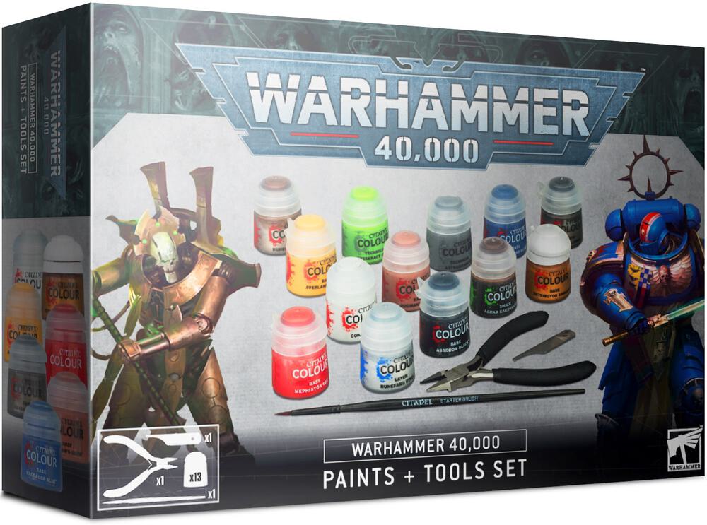 Warhammer 40K - Paints + Tools Set