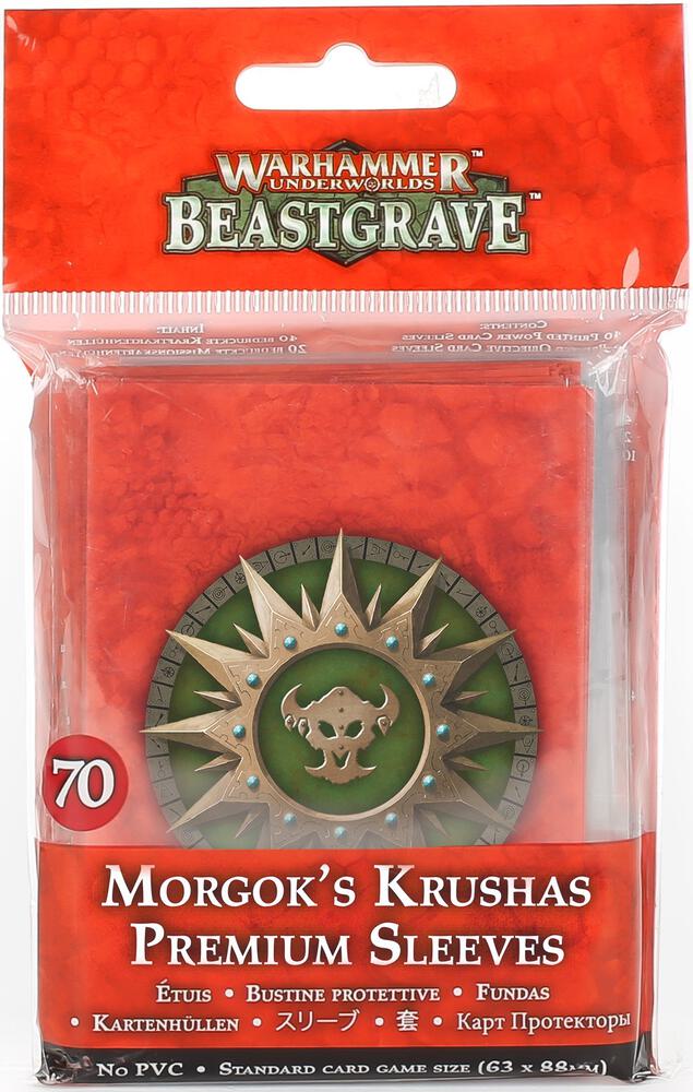 Warhammer: Underworlds - Beastgrave: Morgok's Krushas Premium Sleeves (70-pack)