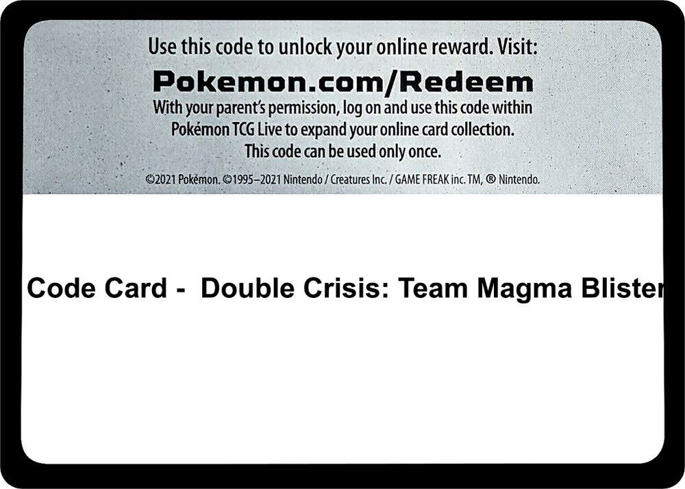 Code Card - Double Crisis: Team Magma Blister
