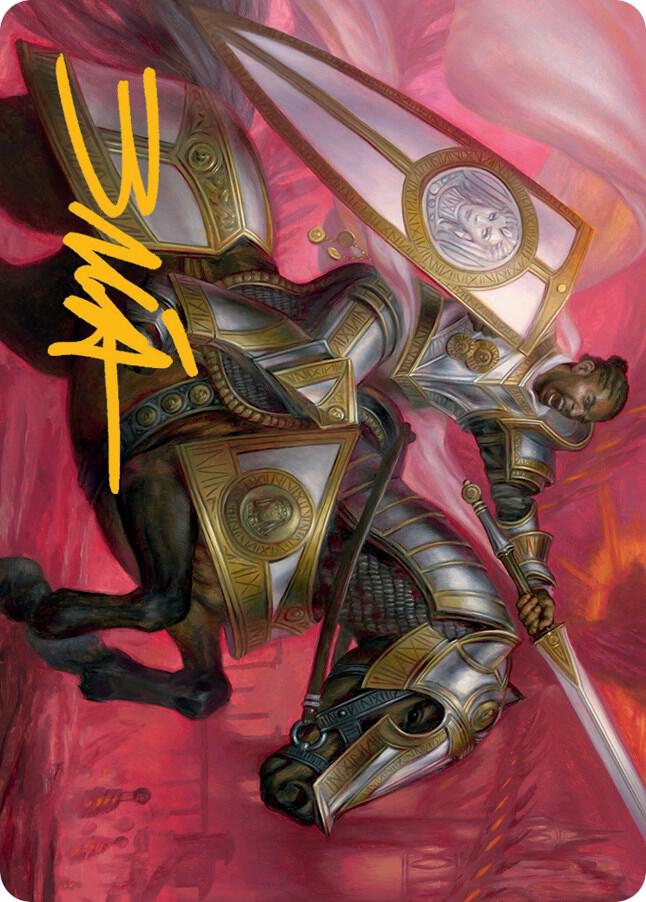 Sigiled Sentinel Art Card (Gold-Stamped Signature)