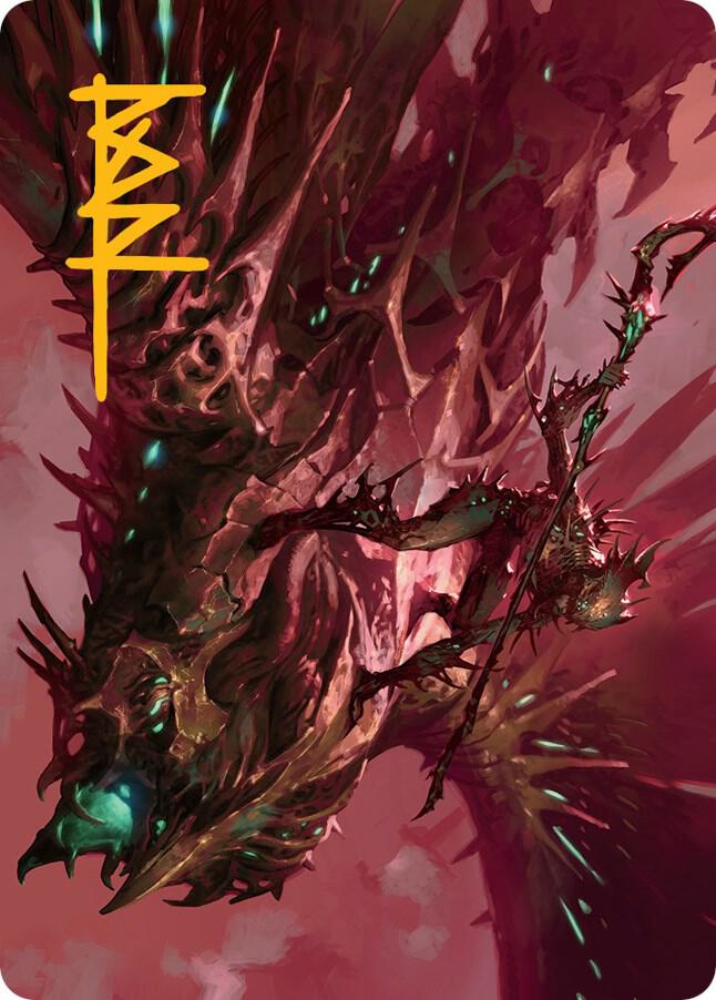 Skyclave Invader Art Card (Gold-Stamped Signature)