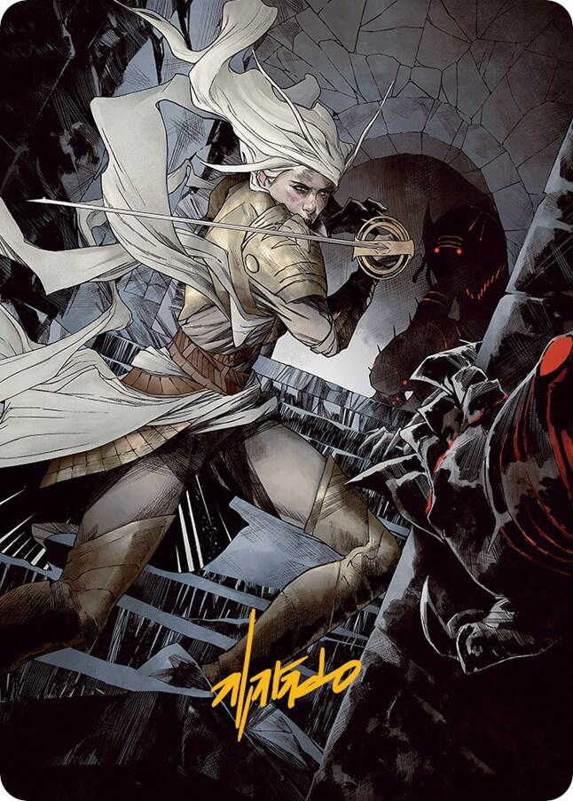 Thalia, Guardian of Thraben Art Card (Gold-Stamped Signature)