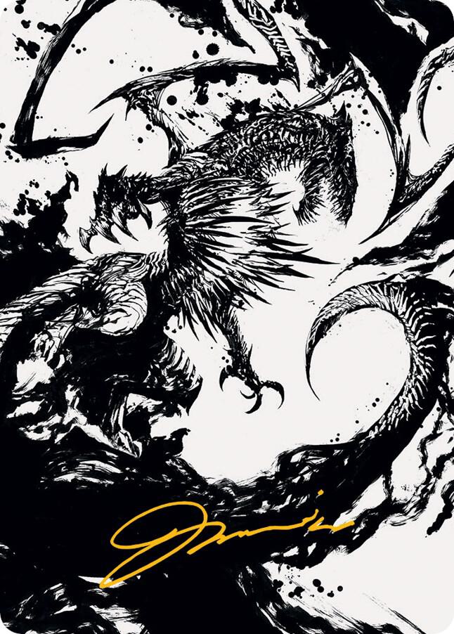 Skithiryx, the Blight Dragon Art Card (Gold-Stamped Signature)