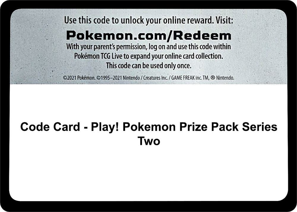 Code Card - Play! Pokemon Prize Pack Series Two