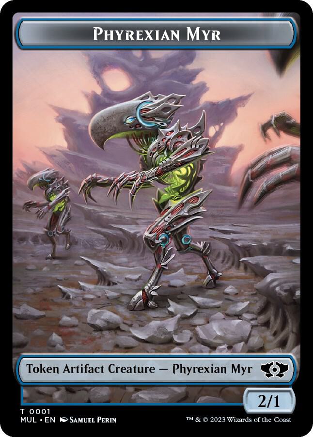 Phyrexian Myr // Knight Double-Sided Token