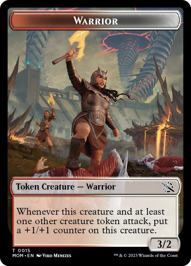 Warrior // Emblem - Wrenn and Realmbreaker Double-Sided Token