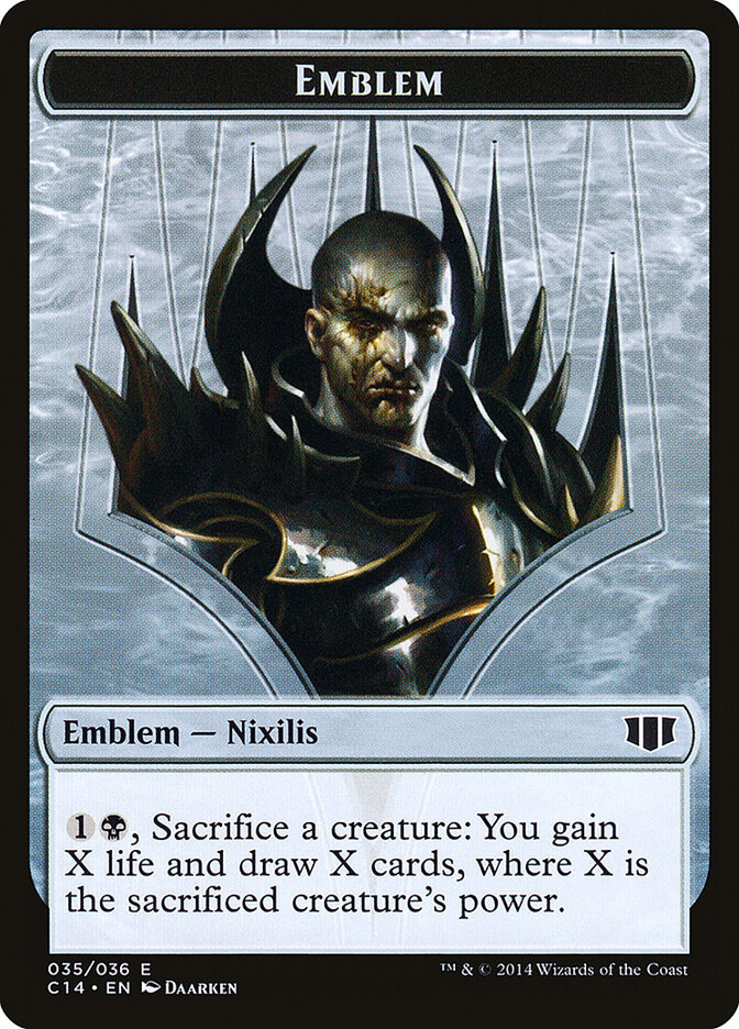 Emblem - Ob Nixilis of the Black Oath // Zombie Double-Sided Token