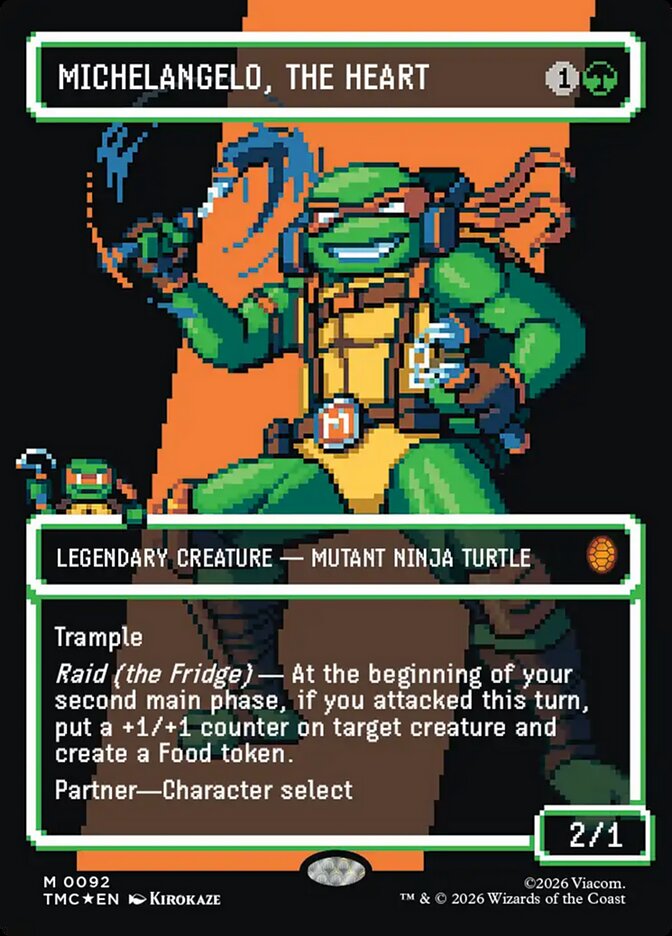 Michelangelo, the Heart (0092) (Borderless) (Surge Foil)