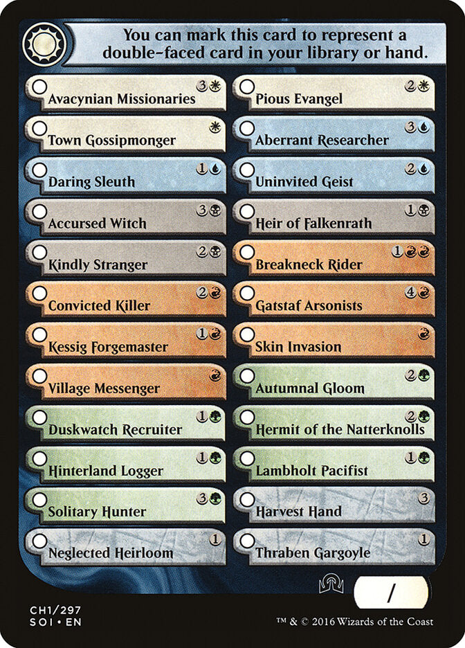 Checklist Card - (CH1) Shadows over Innistrad