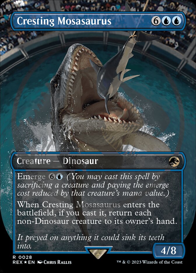 Cresting Mosasaurus (Borderless) (Emblem)