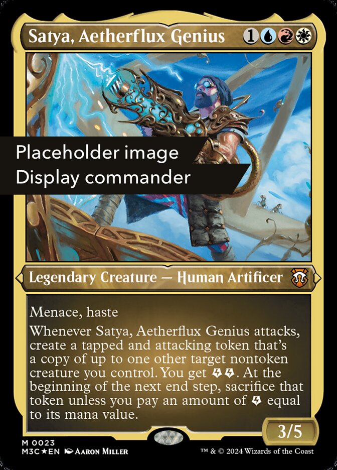 Satya, Aetherflux Genius (Display Commander) (Ripple Foil) - Thick Stock