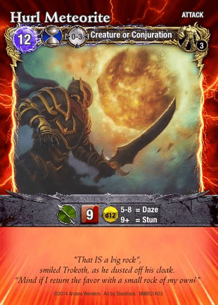 Mage Wars: Hurl Meteorite Promo Card