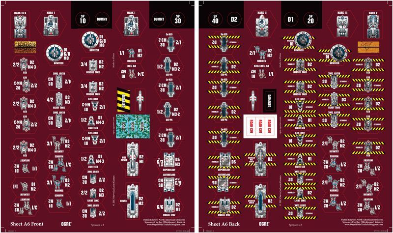 Ogre: Nihon Empire – North American Divisions Sponsored Counter Sheet