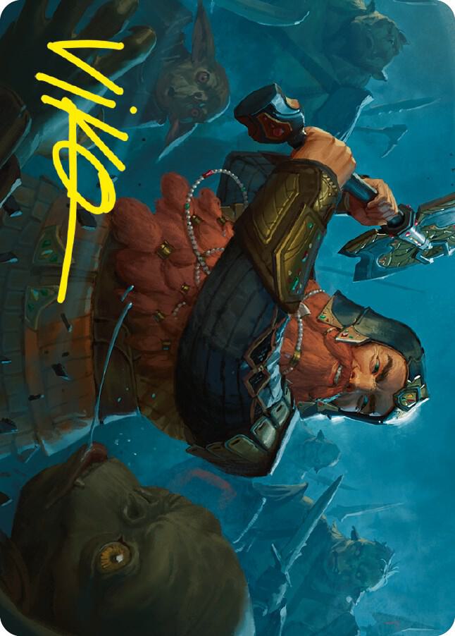 Gimli, Counter of Kills Art Card (10/81) (Gold-Stamped Signature)