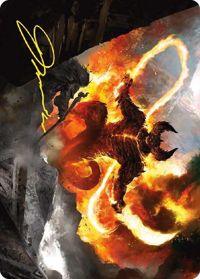 The Balrog, Flame of Udun Art Card (Gold-Stamped Signature)
