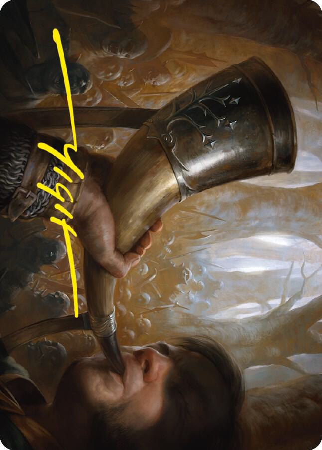 Horn of Gondor Art Card (Gold-Stamped Signature)