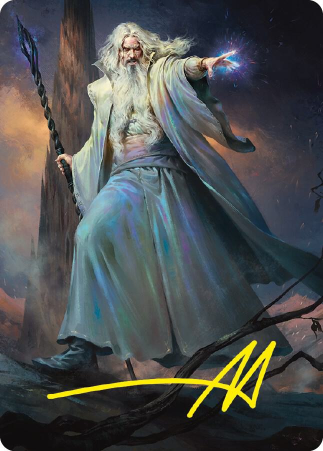 Saruman of Many Colors Art Card (Gold-Stamped Signature)