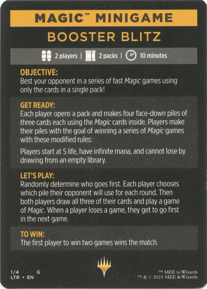 Magic Minigame: Booster Blitz