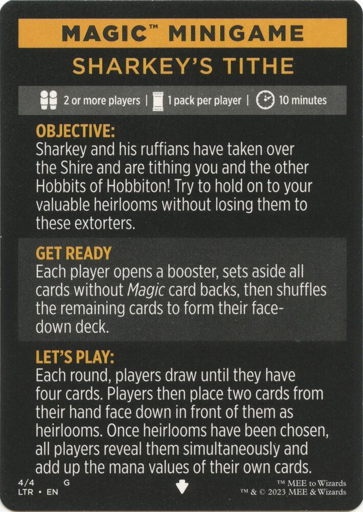 Magic Minigame: Sharkey's Tithe