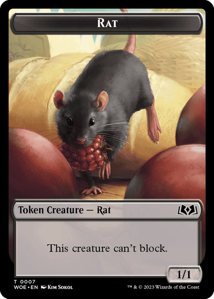 Rat // Food (0011) Double-Sided Token