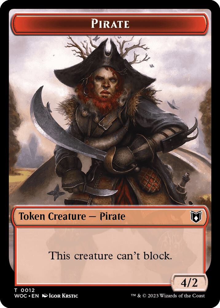 Pirate // Human Soldier Double-Sided Token