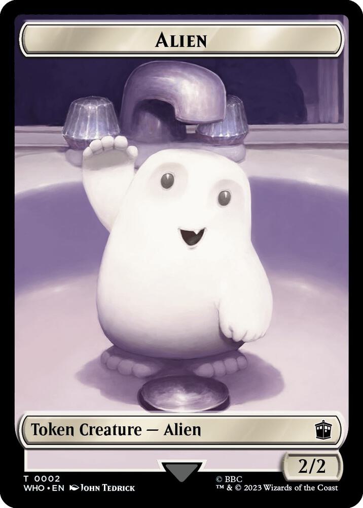 Alien // Dinosaur Double-Sided Token