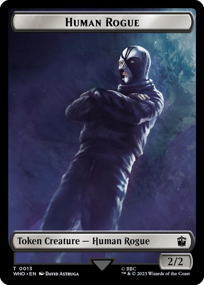 Human Rogue // Beast Double-Sided Token