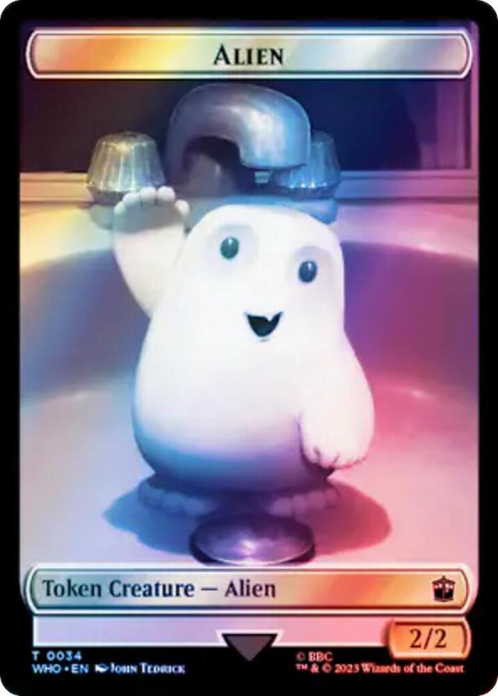 Alien // Cyberman Double-Sided Token (Surge Foil)
