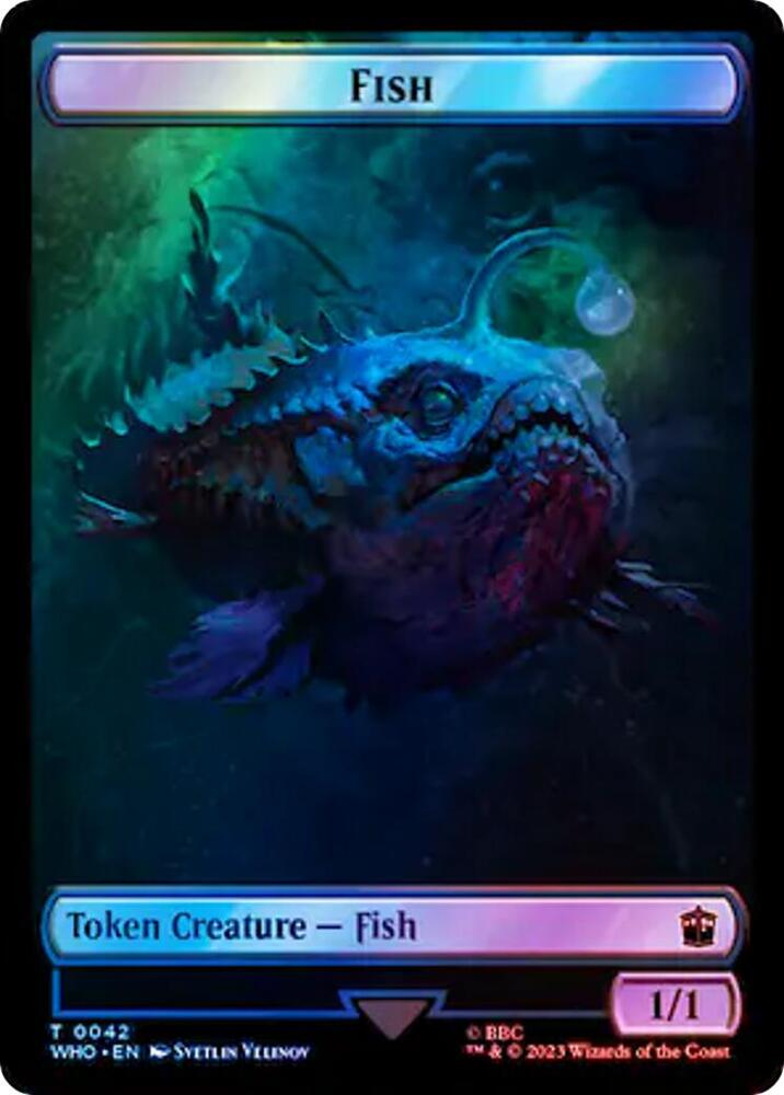 Fish // Clue (0055) Double-Sided Token (Surge Foil)