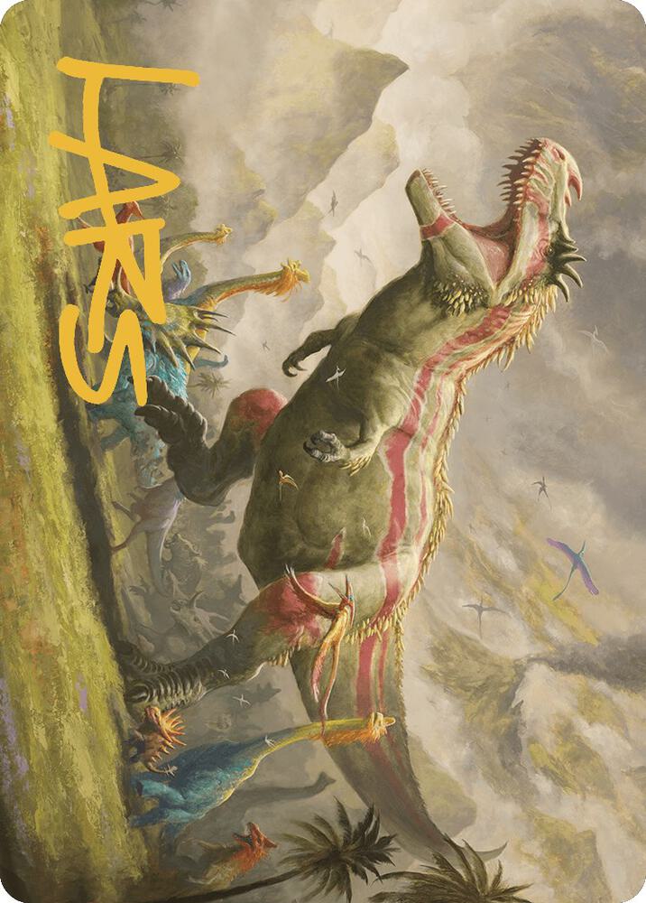 Ghalta, Stampede Tyrant Art Card (Gold-Stamped Signature)